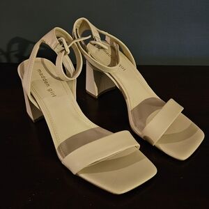 Madden Girl Beige Block Heel Sandals